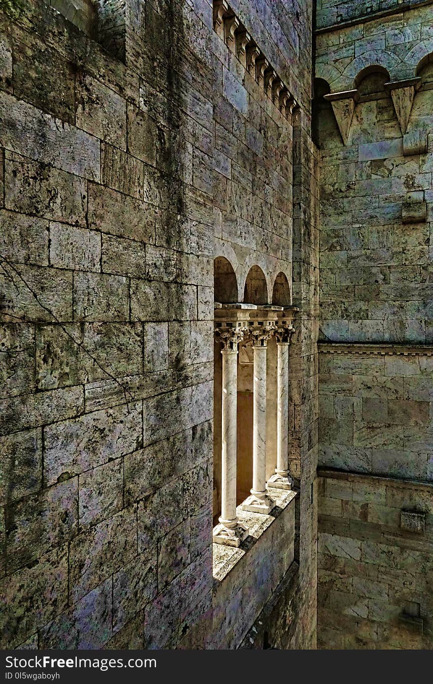 Wall, Ruins, Stone Wall, Medieval Architecture