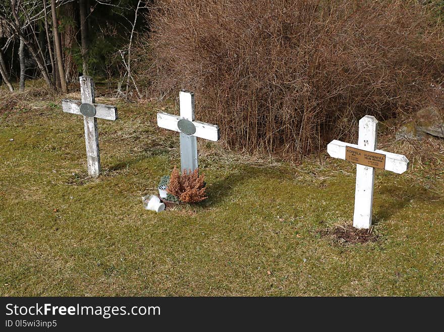 Grave, Cross, Cemetery, Headstone