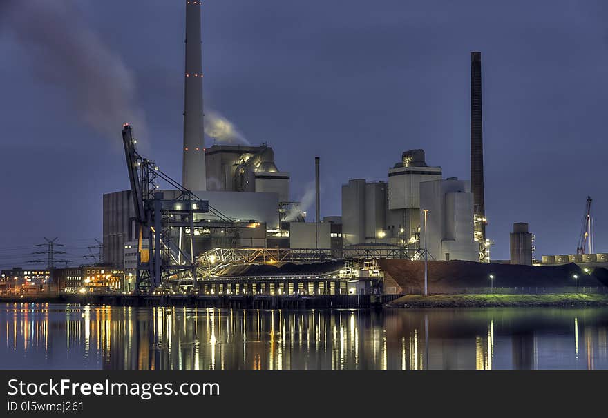 Industry, Reflection, Skyline, Cityscape