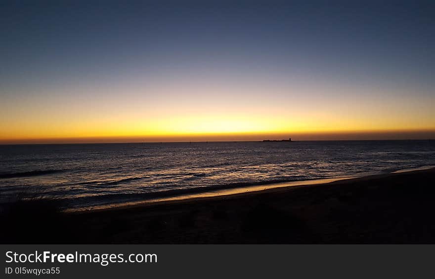 Horizon, Sea, Sky, Sunrise