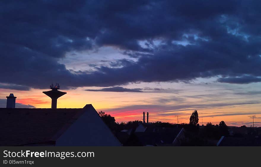 Sky, Afterglow, Dawn, Red Sky At Morning