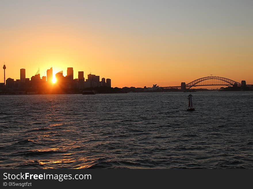 Horizon, Sunset, Skyline, Sky