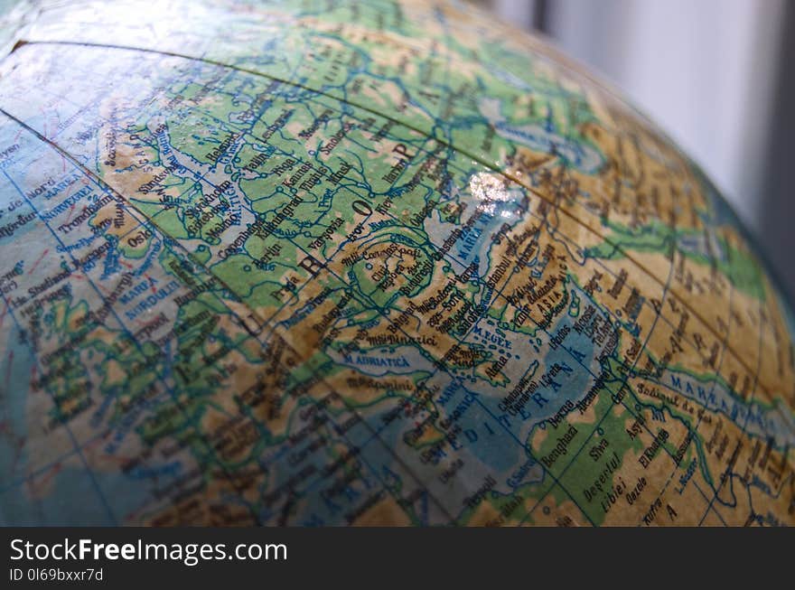 Closeup Photo of Desk Globe