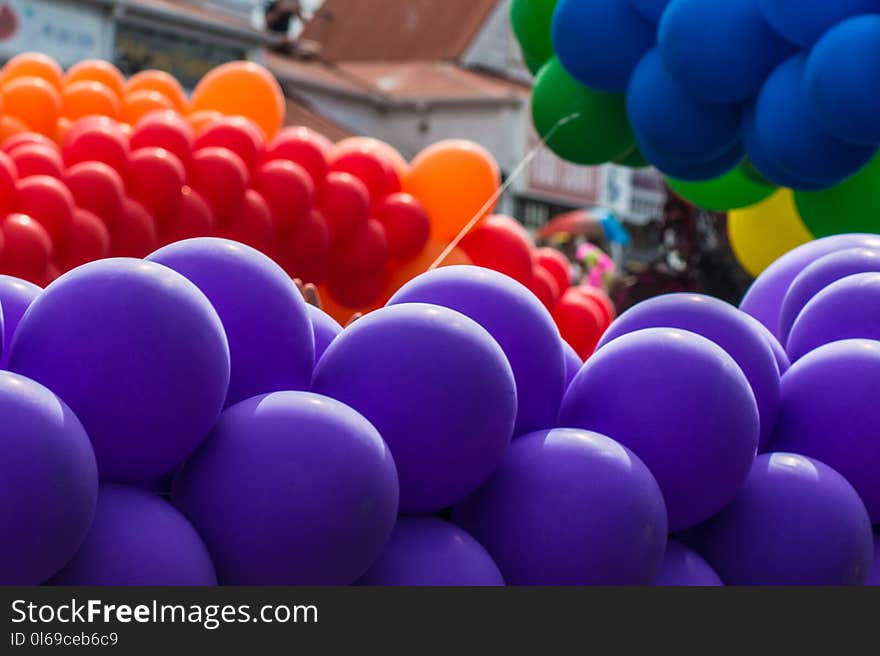 Purple and Red Balloons