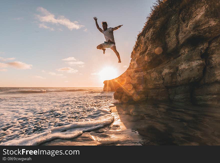 Man Jumps from to Water