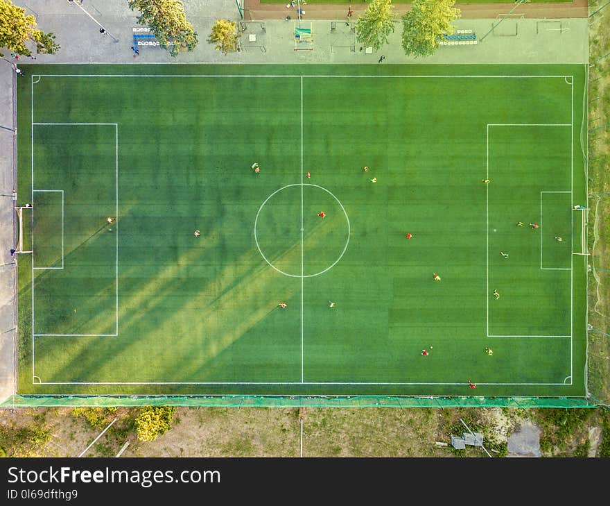 Aerial View of Soccer Field