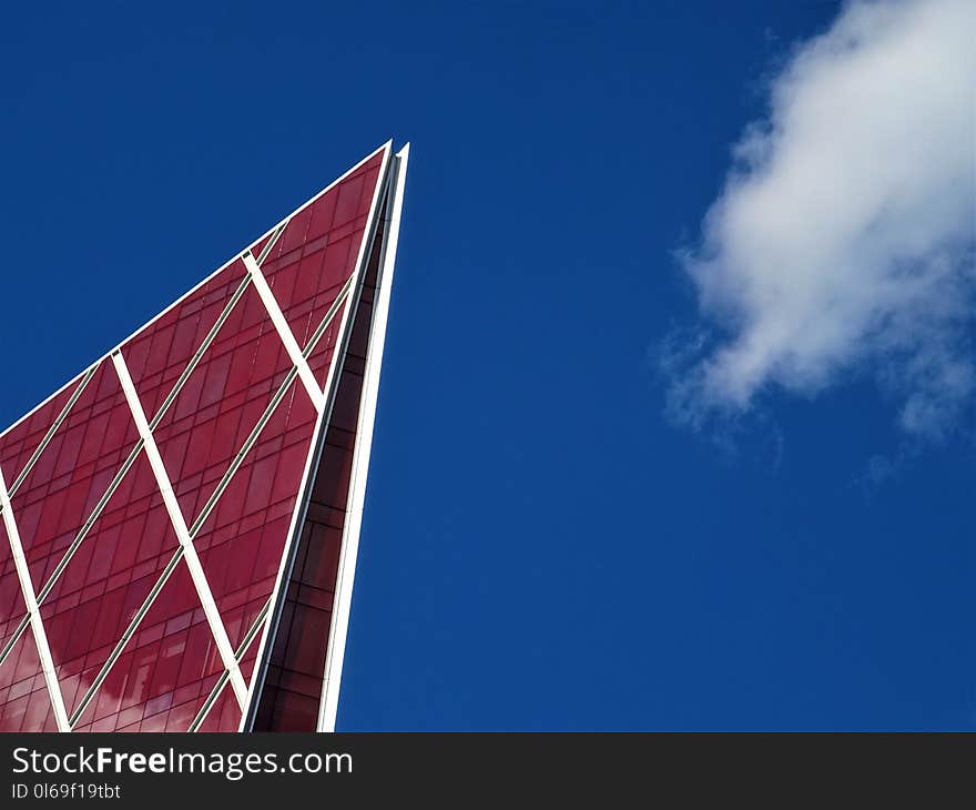 Blue Sky Near Red Building