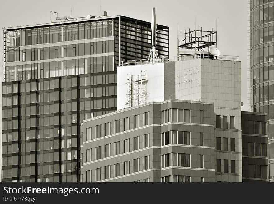 Modern corporate architecture - business and success concept. Black and white.