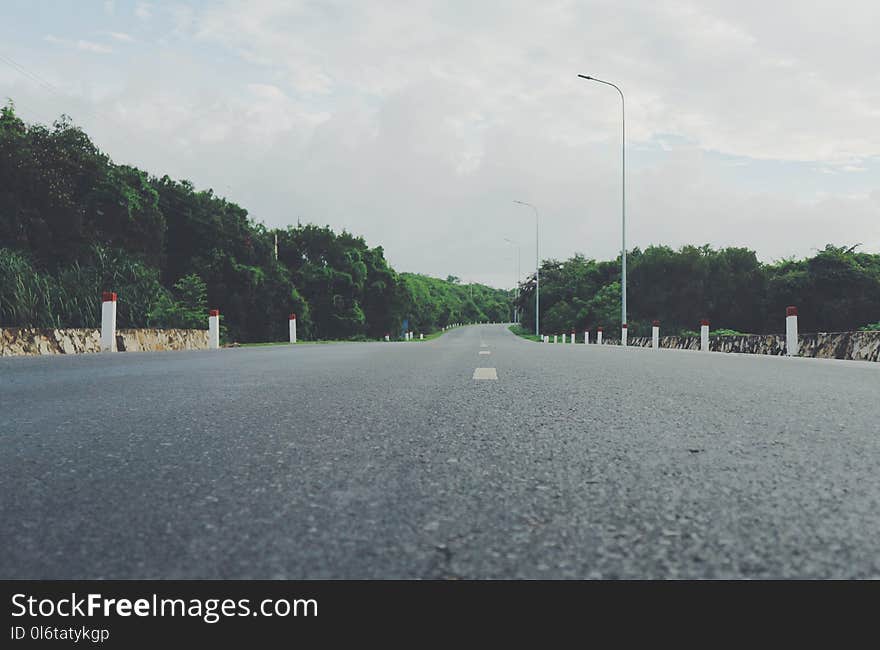 Gray Asphalt Road