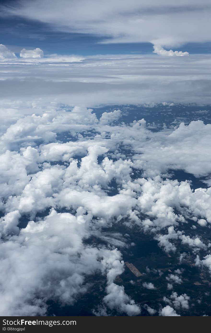 Clouds over Asia from a plane