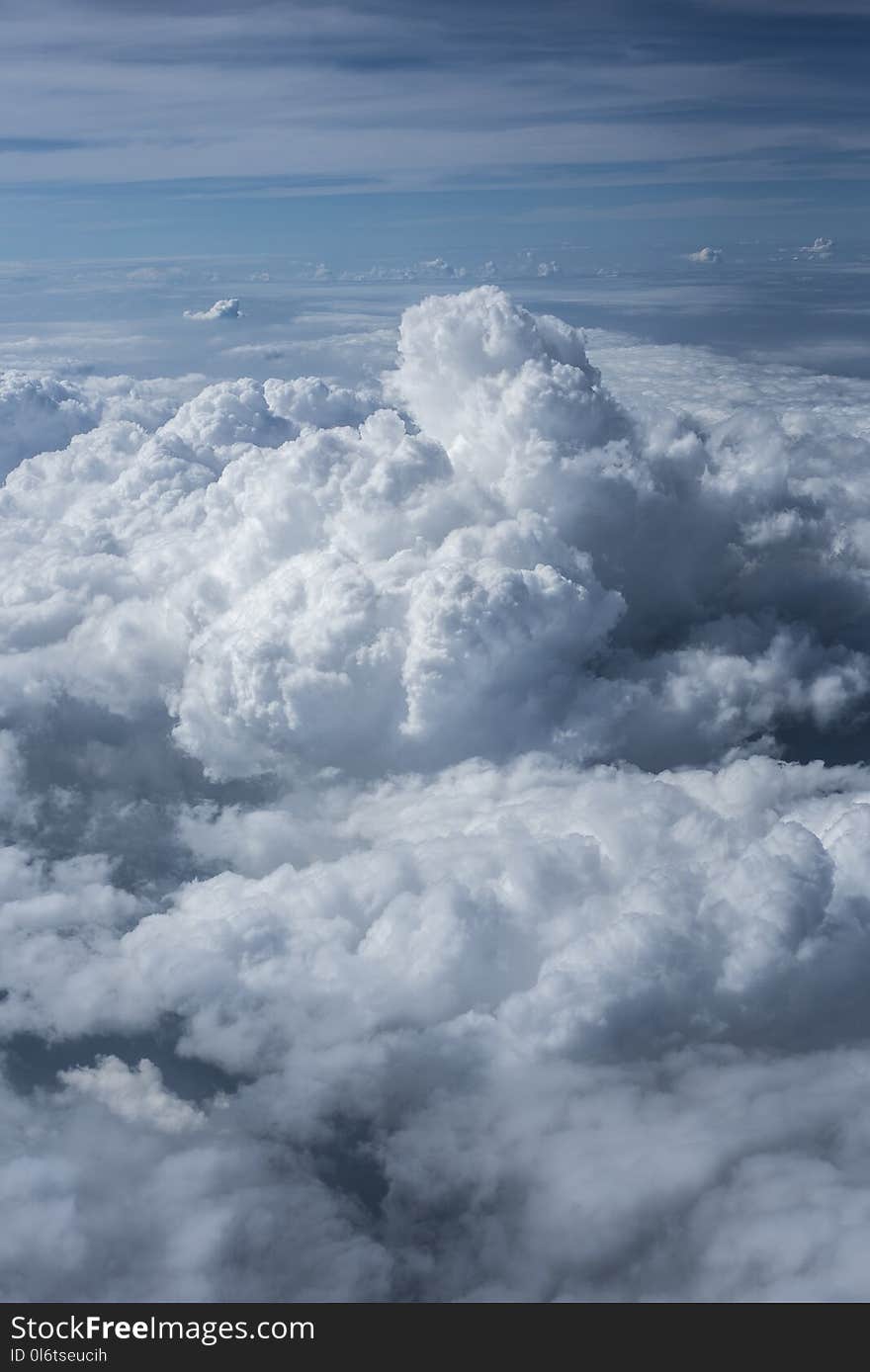 Clouds over Asia from a plane.