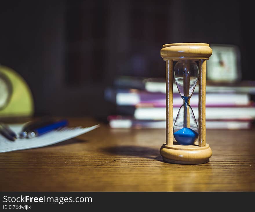 Hourglass in Close-up Photography