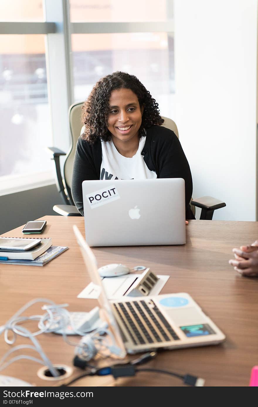 Woman in Front of Laptop Computer