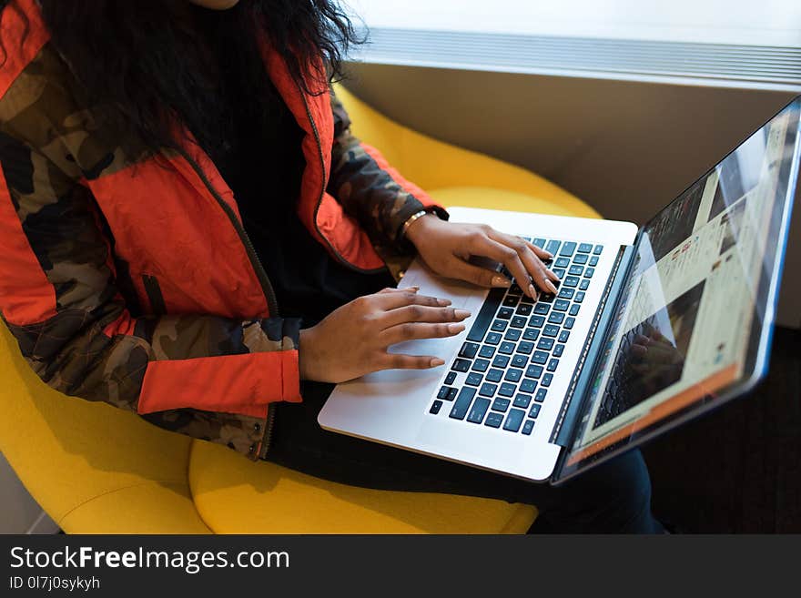 Person Using Laptop Computer