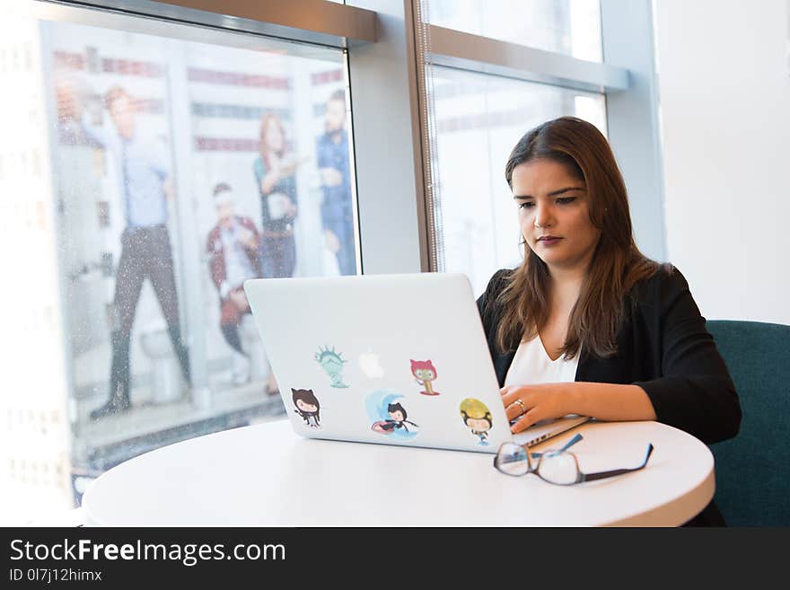 Woman Using Laptop