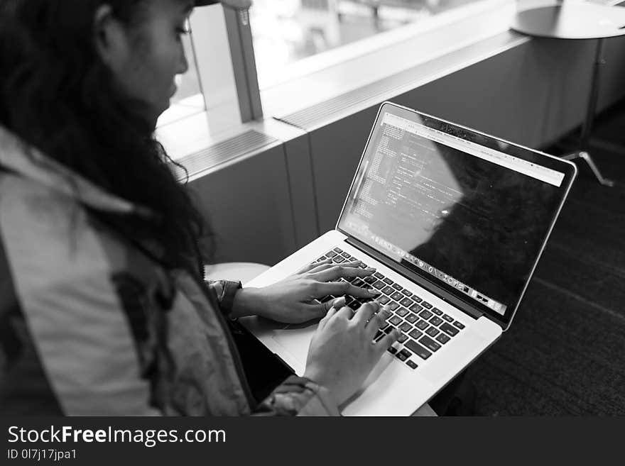 Woman Using Laptop