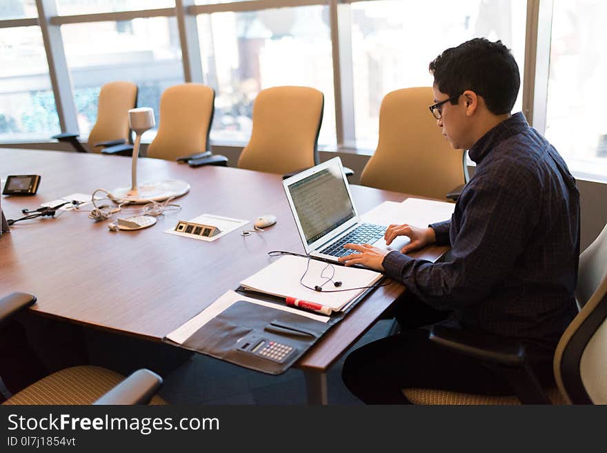 Man Using Laptop