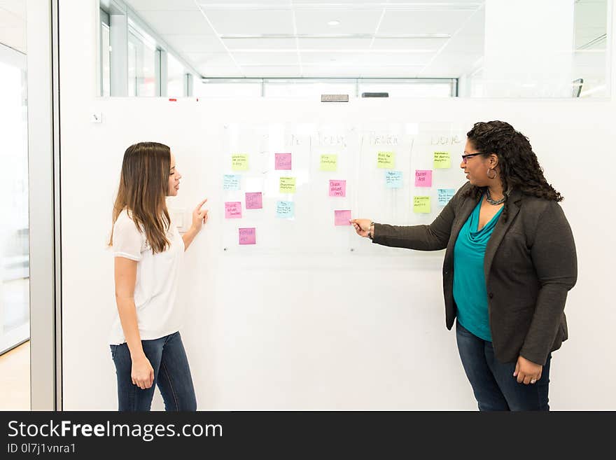 Two Woman Having Conversation