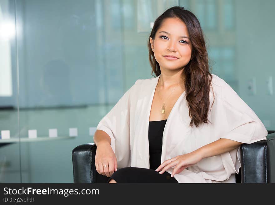 Woman Wearing White Shirt