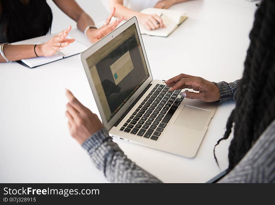 Person Using Macbook Air