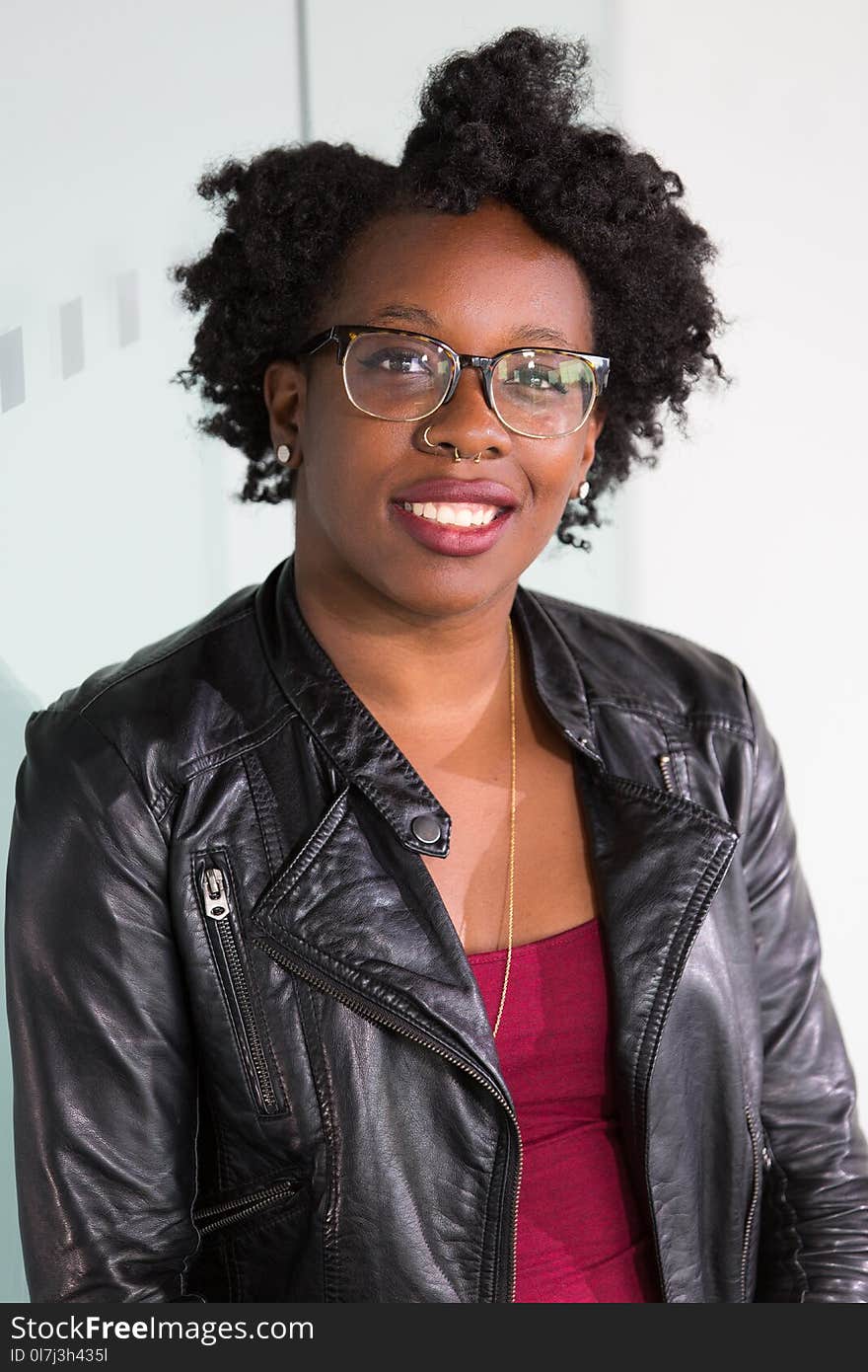 Woman Wearing Black Zip-up Jacket