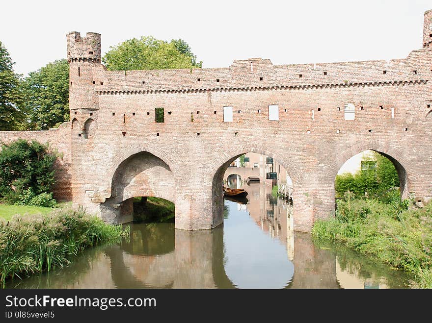 Waterway, Moat, Historic Site, Medieval Architecture