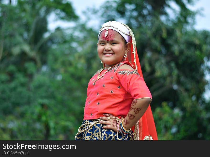 People, Headgear, Girl, Child