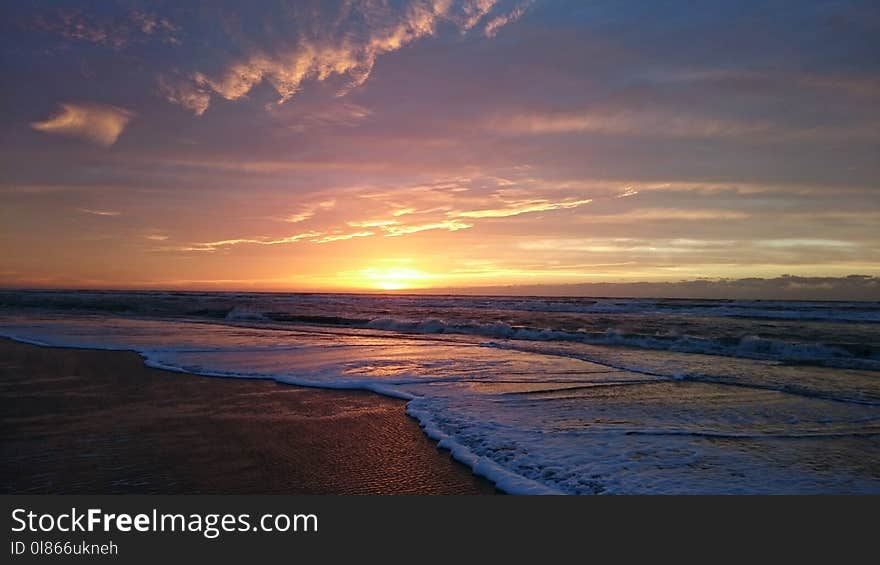 Horizon, Sky, Sea, Sunrise