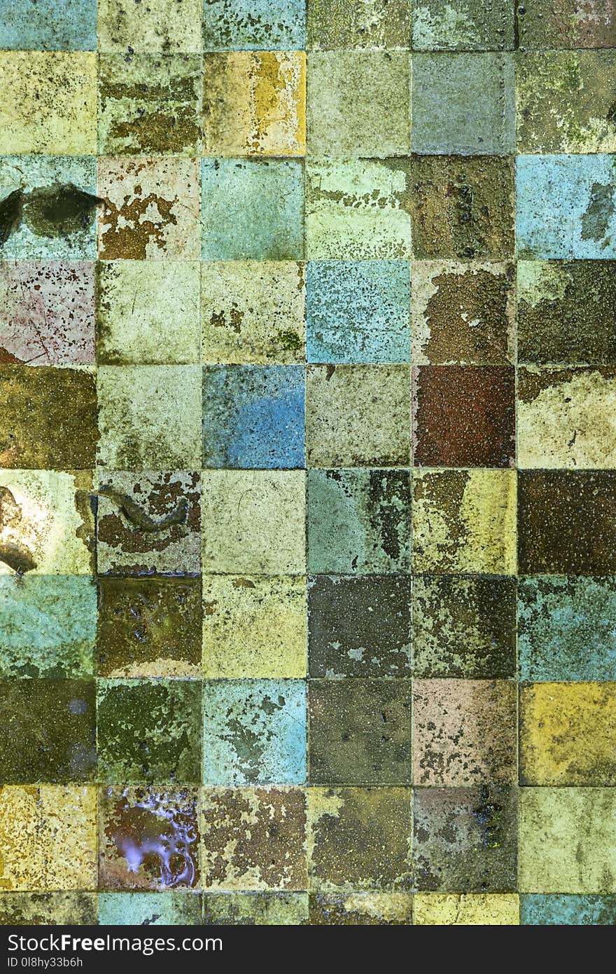 Old dirty enamel mosaic i