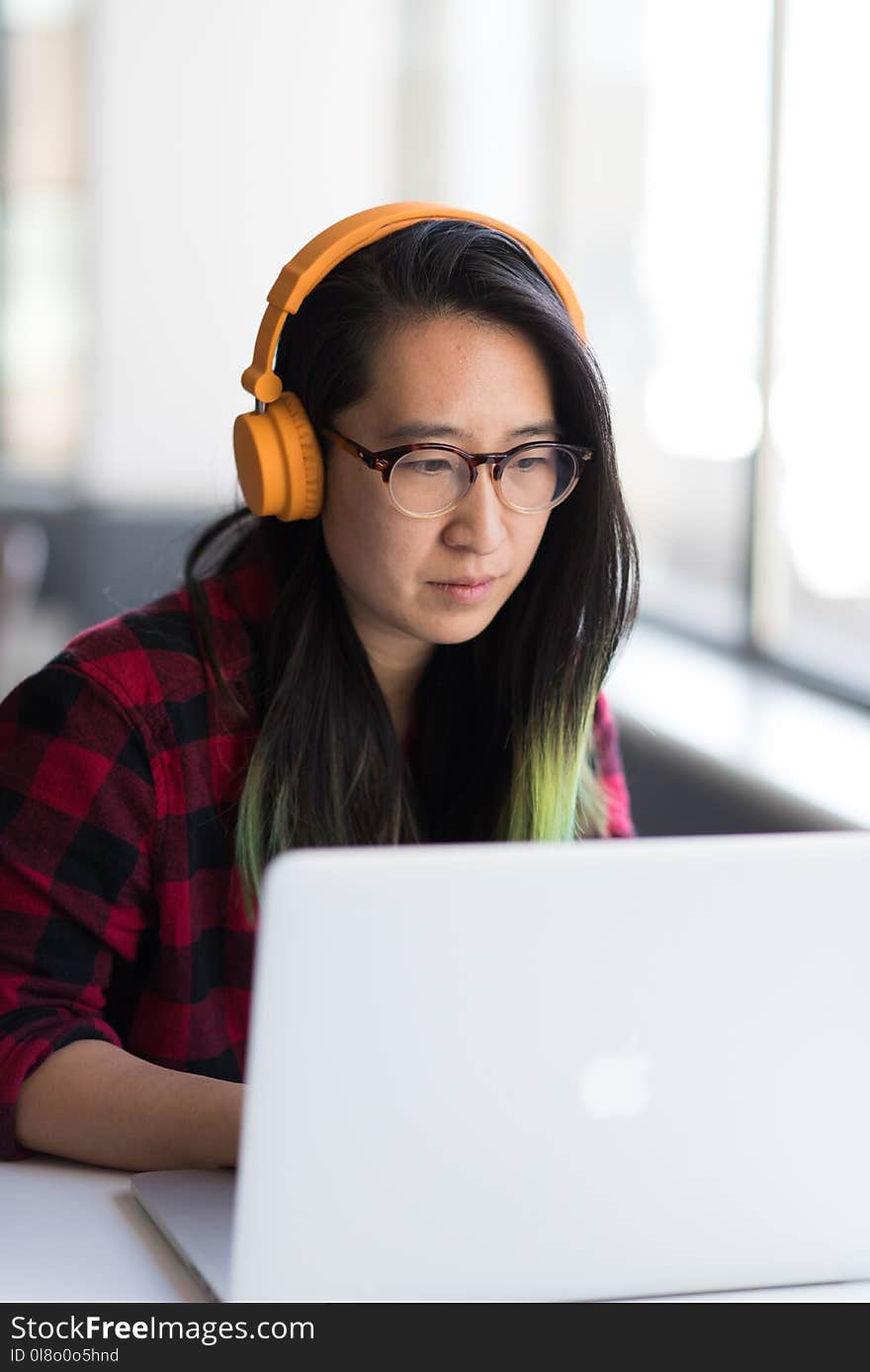 Woman Infront of Macbook