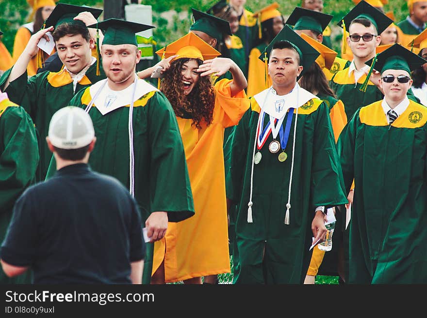 Students Wearing Academic Dress