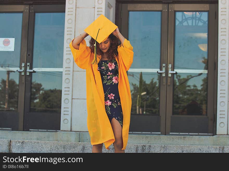 Woman Wearing Academic Dress