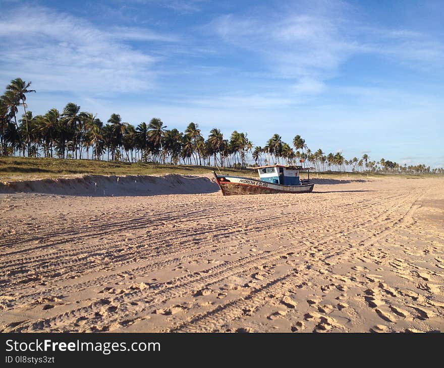 Beach, Sand, Sky, Shore