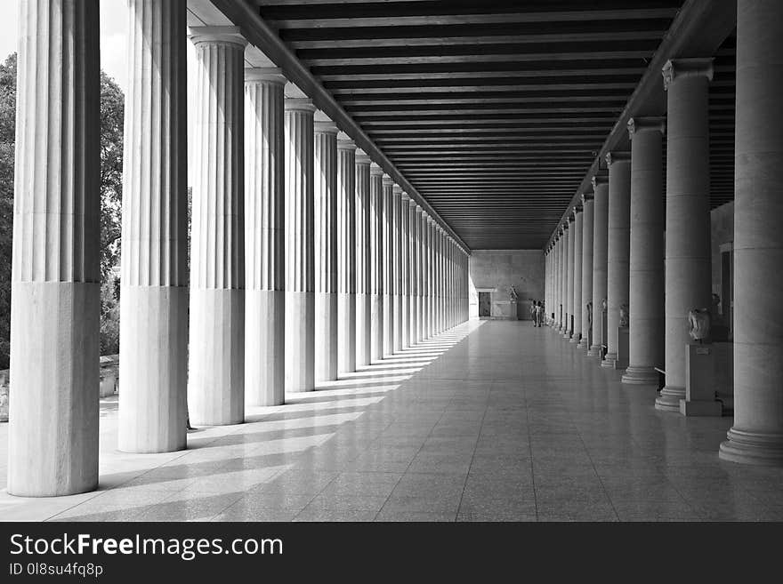 Column, Structure, Black And White, Landmark