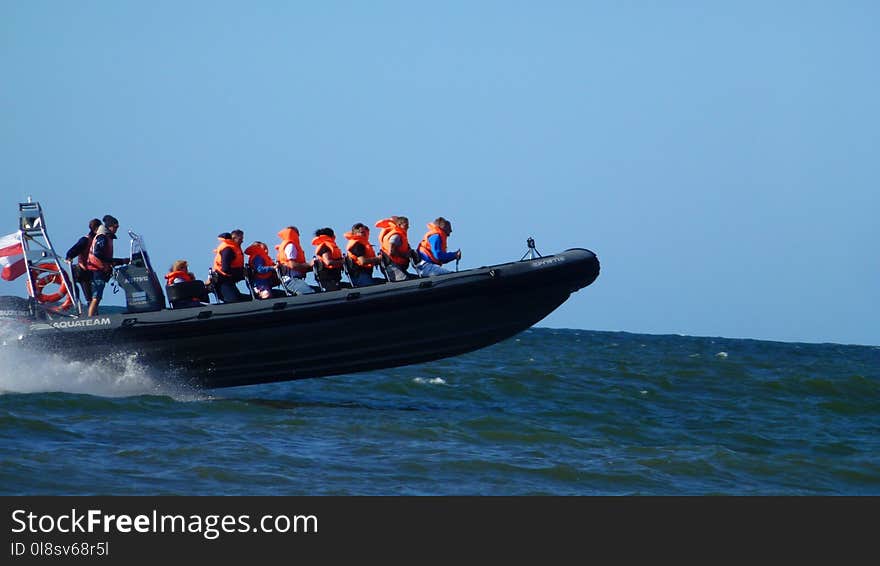 Rigid Hulled Inflatable Boat, Water Transportation, Boat, Motorboat
