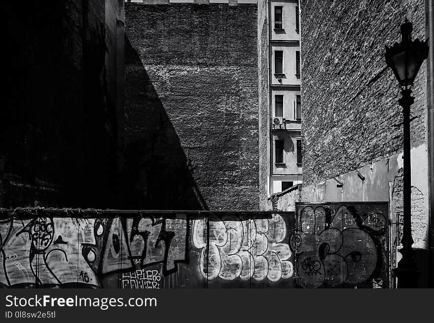 Black, Black And White, Wall, Infrastructure