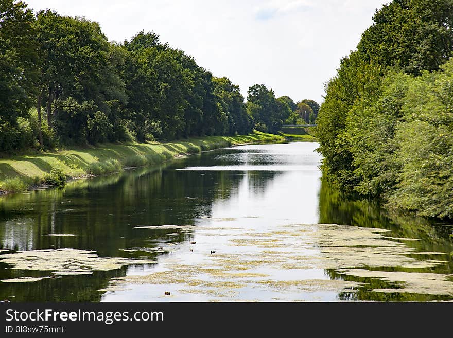 Waterway, River, Water, Reflection