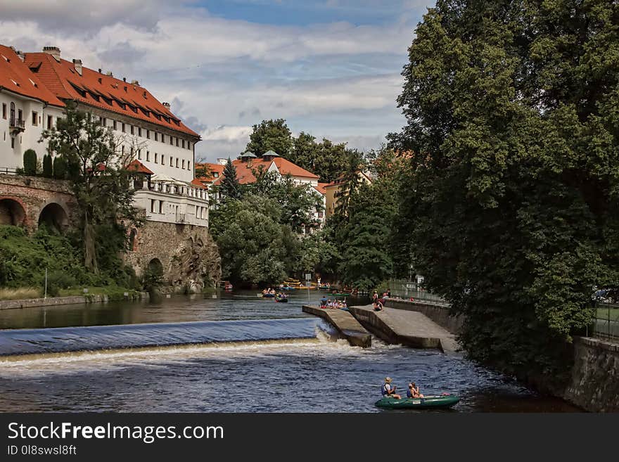 Waterway, Town, River, Water