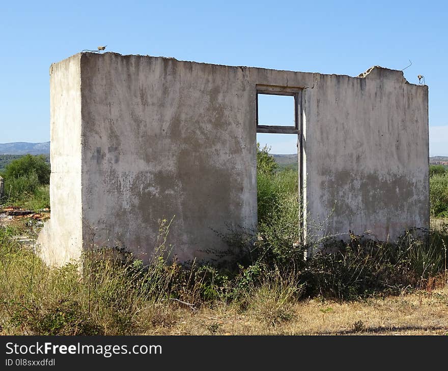 Property, Wall, House, Shack