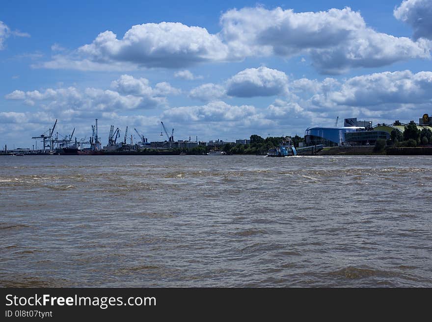 Waterway, Sky, Cloud, River