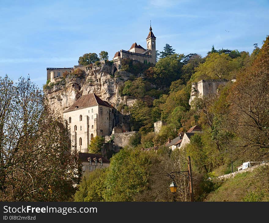 Village, Sky, Mountain Village, Castle