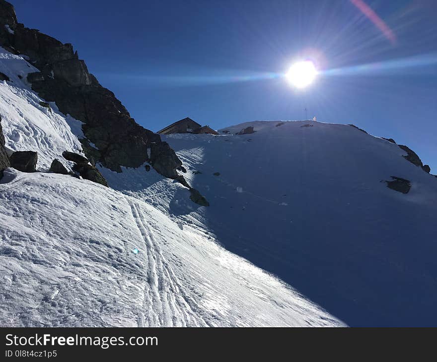 Mountain Range, Sky, Ridge, Massif