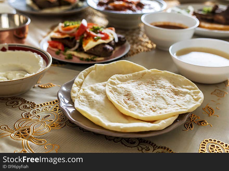 Cooked Roti On Plate