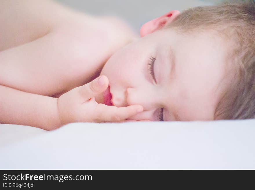 Closeup Photography of Sleeping Boy