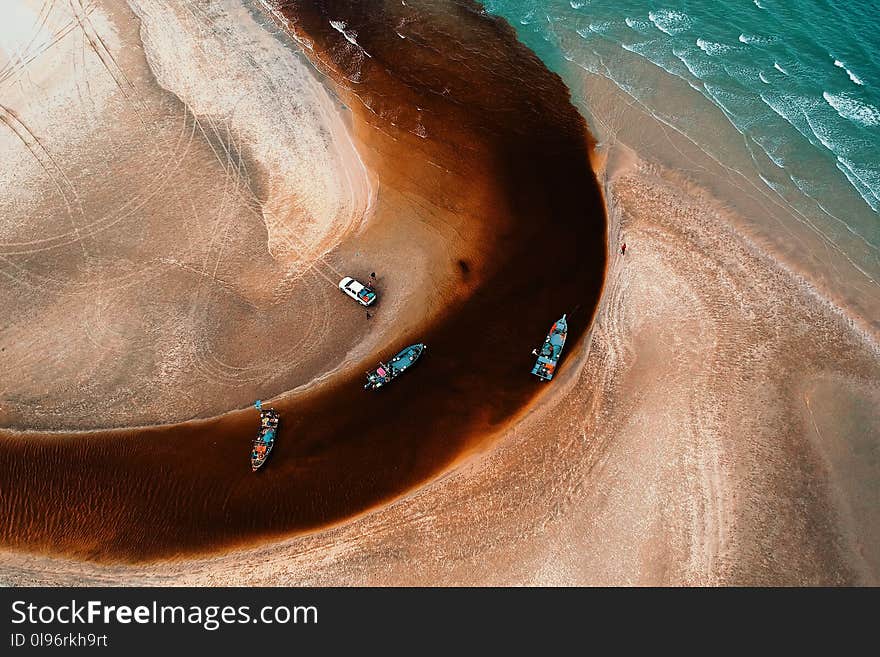 Aerial Photography Of Beach