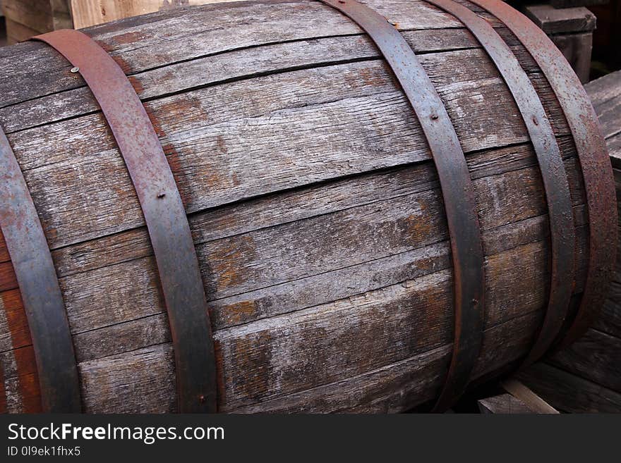 Barrel, Wood, Wheel