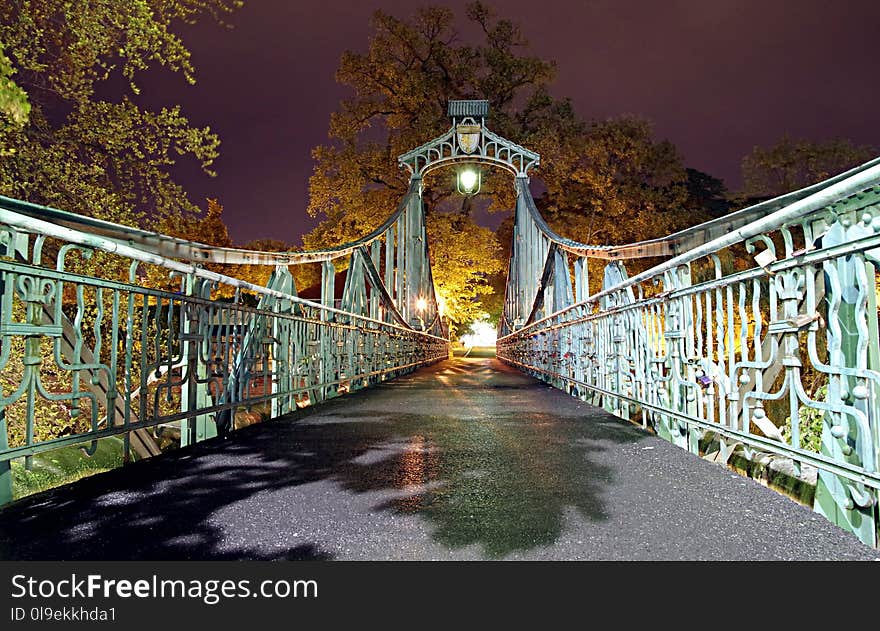 Landmark, Bridge, Night, Structure