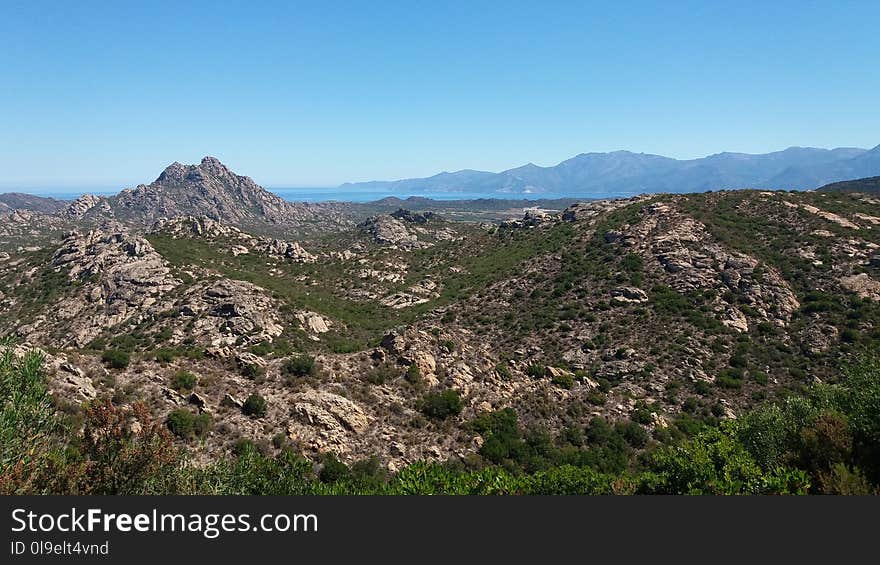 Chaparral, Mountainous Landforms, Mountain, Ridge