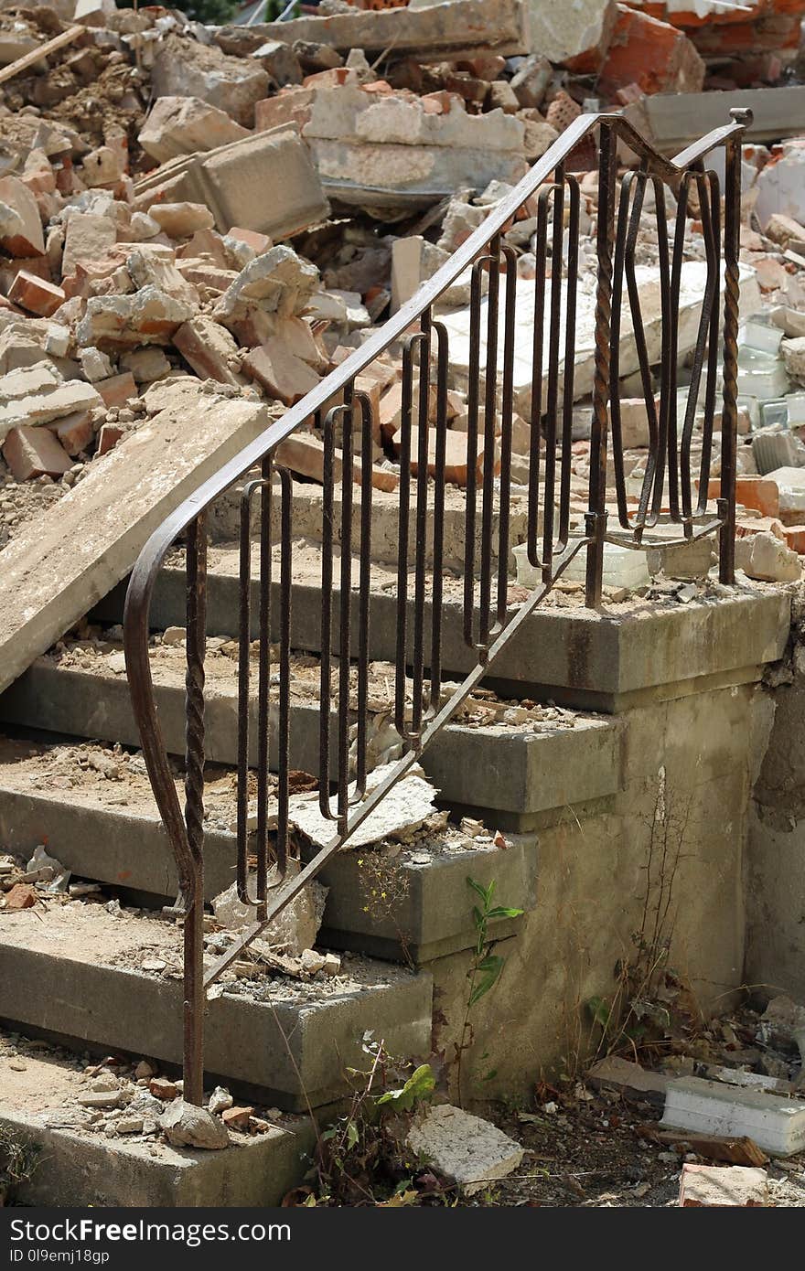 Iron, Handrail, Stairs, Walkway