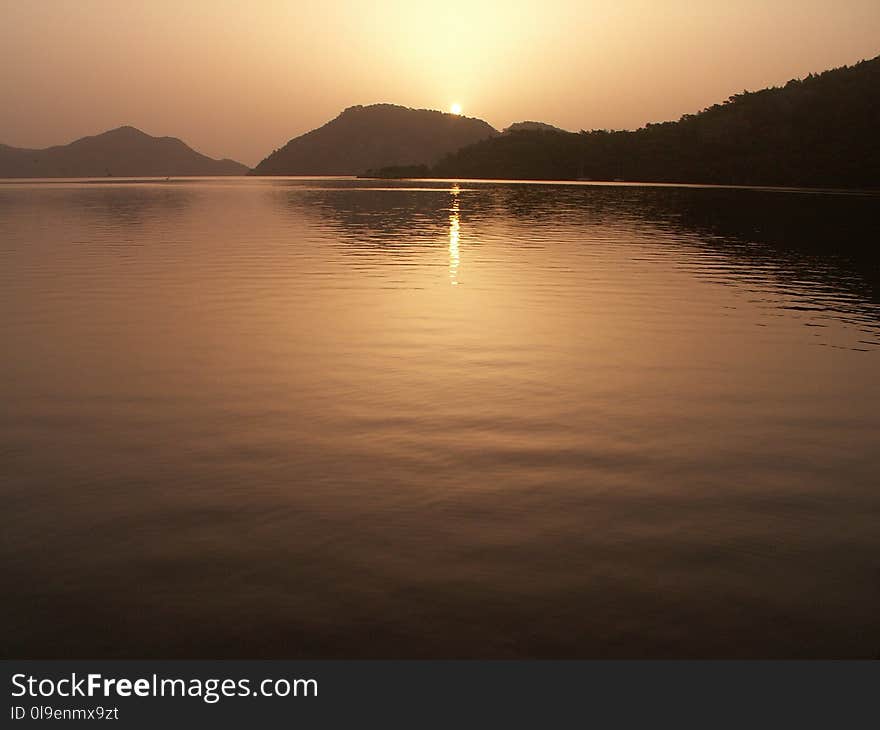 Reflection, Calm, Loch, Water